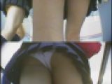 階段という段差を使ってミニスカ制服のJKのパンチラ撮影がばっちりですNO-1NO-2セット商品