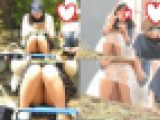お座りお姉さん発見！！（ＦＨＤ）大変です！！パンツが見えてますよ１７７