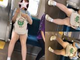 ショートパンツの娘を対面撮り