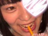 【個人撮影】ハスキーボイスな長ベロ娘の歯観察＆鉛筆かじり強度チェック　はるみ【Y-181】