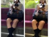 JK風制服美女の対面エロ過ぎるミニスカ生脚118