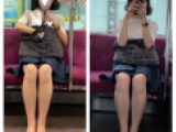 美人お姉さんの対面エロ過ぎる生足美脚257