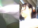 美少女なのでがっつり顔出し！ポニテJK赤外線逆さ撮り