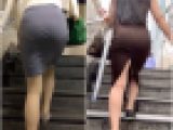 【2名・お色気美女の着衣尻】