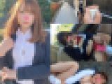 【恵体むっちり露出】巨乳尻の淫乱ヤリマン保険営業OL 24歳／オフィス街で羞恥リモバイ散歩／非常階段で野外生中出し【個撮】