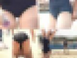 614「がぶり撮り・怒涛のビーチバレー(53)～女子〇生スクール水着編4」