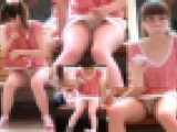 話に夢中で無意識にスカートを引っ張りパンツ丸見えの無邪気過ぎるロリ娘を長時間撮り続けた極上対面ぱんちら～FHD動画～