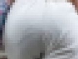 お姉さんの後ろ姿 １９０　透け　迫力の爆尻　２人　階段上り　ベージュ　グレー　追跡　パンツ