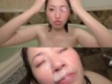 【すっぴん顔射】寝起き姿の後は、お風呂でビチョビチョＳＥＸ?（NO.011わんぱくちゃん/前半戦）「個人撮影/ハメ撮り」