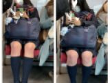 JK風制服美女の対面エロ過ぎるミニスカ生脚203