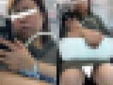 (電車対面）（顔出し）むっちりしたパンストふとももをいやらしくくぱぁ～っとひろげる…ぽっちゃり…むっちり…人妻OLさんを観察して