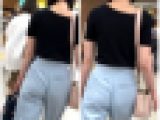 【デカ尻高身長】最高のデカ尻高身長女のパンティーライン！ぶるんぶる肉尻クッキリパンティをずらして肉棒を入れる！【547】
