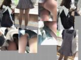 ぶらり散歩チラリ旅③美少女編６人！黒黒ピンクピンク水色ロリ綿パン！2カメ長編