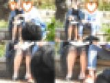 お座りお姉さん発見！！（ＦＨＤ）大変です！！パンツが見えてますよ１７３