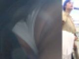 [★新作][★顔出し]パンチラ盗撮 女子大生 白パンツをキュロットの隙間から強引撮影