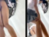 【アイドル？】試着室つっこみ逆さパンチラ
