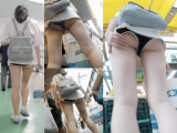 【ノーパン疑惑】激しくハミ尻する短パン美女