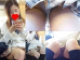 【電車Pちら盗撮】学校帰り制服女子のモロ見え対面パンチラ盗撮【FHD動画】