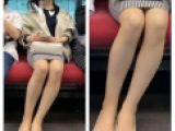 美人お姉さんのエロ過ぎる対面パンスト美脚526