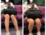 JK風制服美女の対面エロ過ぎるミニスカ生脚293