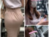 【エロ顔ギャルパンティーライン】デカ尻のプリプリのエロいお尻が最高。ロングヘアの彼女からはベッドの上で淫乱なプレイ！【650】