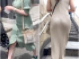 【2名・やっぱり最高だ！リブニットのワンピース着衣尻】