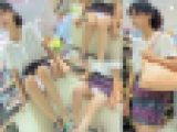 細くてカワイイロリ顔美少女の靴を試着中の無防備なPチラ盗撮動画