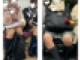 2名のJK風制服美女の対面エロ過ぎるミニスカ生脚348