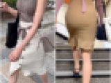 【2名・バッグで隠さない着衣尻】