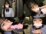 【制服ハメ撮りコレクション流出】黒髪ロ●巨乳の鉄板美少女が制服姿でご奉仕フェラ