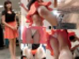 横乳はみブラがエロい店員のパンツもお胸もじっくり堪能！もろ出しな脇もエロい！ショップ店員シリーズvol34