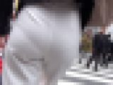 【FHD高画質】ホワイトワイドパンツの油断