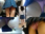 【JK接写パンチラ】青チェx生パン女子校生逆さ撮り_REC1_程よい肉感が素晴らしい色白JKのかわいいおパンツ