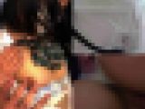 逃げようとする黒髪巨乳●Kを押し込んで痴漢。びびって失禁か。周囲に笑われながら上下責められてもはや公開レ●プ