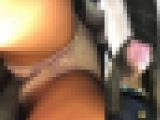 【逆さパンチラ?】清楚系J〇の白パン