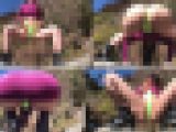 ?野外露出?デカ尻見せつけ?光沢パンティ?