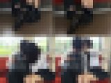 【再販】河北麻○似の制服電車内カップルに対面から制裁