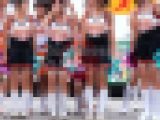 夏だ！祭りだ！迫力あるハイキックにカメラ小僧は釘付け！チア部バトン部のパレード＆ステージ披露