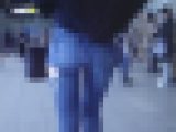 超激カワ美人ギャルが超密着型スキニーデニム履いて美尻肉強調させて歩いてる姿がエロ過ぎる