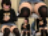 【再販】お喋りに夢中でロリP丸見えのミニスカニーソ娘盗撮極上対面ぱんちら