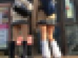 【ミニスカ通学路】制服パンチラ