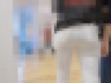 【4K高画質】 仕事に夢中な白ピタアパレル店員