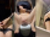 トイレ盗撮 こっそりパイパンオナニー