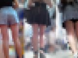 【若い娘の生脚】ミニスカ（短パン）女子の脚を至近距離で眺める動画2