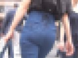 【再販】【FHD高画質】スタイル抜群 ハイウエストジーンズ