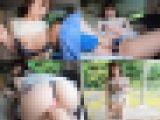 【再販】デカ尻・巨乳の清楚系の皮をかぶった露出狂美人が涙目イラマでザーメンごっくん！目隠しＳＥＸに悶絶イキした後は夜の公道で全裸コート露