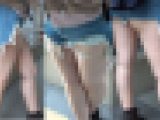 下半身丸ごと全露出してるド変態ド下品JDを粘着接写