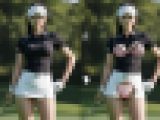 プレー中に露出したがる美人ゴルファーたち