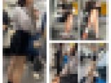 ミニスカからのエロ脚に勃起寸前！2名の脚を組むS級制服美女のエロ過ぎる接近対面ミニスカ生脚582