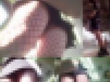 私服JKがイキって網タイツなんか履いてるから至近距離で舐め回す様に眺めてやった動画